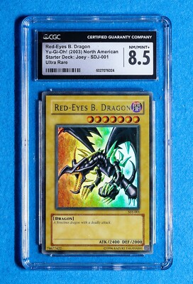2003 Yu-Gi-Oh! Red-Eyes B. Dragon #SDJ-001 | Starter Deck Joey Tin | CGC 8.5-image