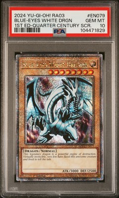 2024 YU-GI-OH! RA03-QUARTER CENTURY BONANZA #EN079 BLUE-EYES WHITE DRAGON PSA 10-image