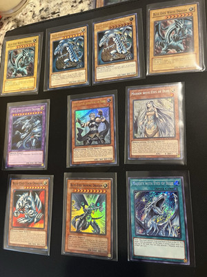 Yugioh Blue Eyes White Dragon Lot (10 Cards)-image