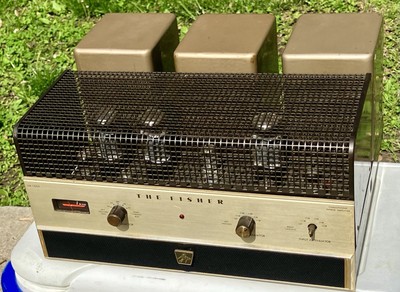 Rare Huge Vintage Fisher Model SA-1000 Stereo Tube Power Amplifier with Cage-image