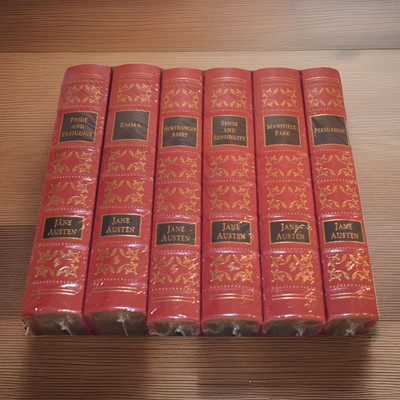 Complete 6 Volume Set of Jane Austen Novels Published by Easton Press New In Box-image