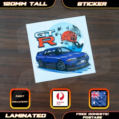 Nissan R32 GTR Style Sticker Decal RB26 Godzilla Turbo JDM Bathurst Bumper Car-image