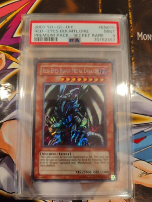 PSA 9 Red Eyes Black Metal Dragon PP01-EN015	2007	SECRET RARE MISPRINT	MINT-image