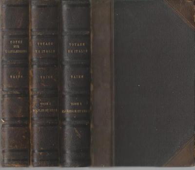 Voyage En Italie & Notes sur L'Angleterre Leather-bound by H. Taine 3 Vol. Set..-image