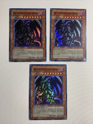 YuGiOh Red-Eyes Black Metal Dragon PP01-EN015 Playset x3-image
