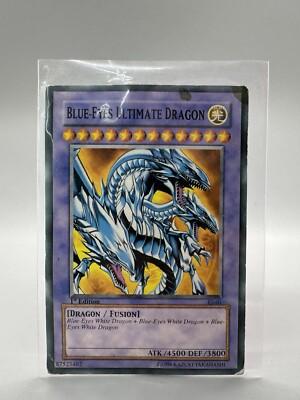 Blue-Eyes Ultimate Dragon P3-01Common MP *Very Rare OldReplica* 1st Edition-image