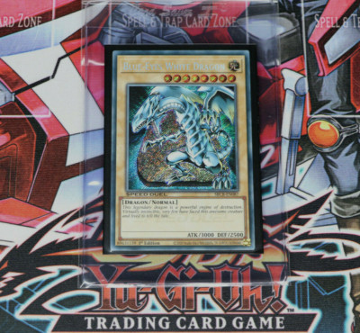 YuGiOh Blue-Eyes White Dragon SBCB-EN087 1st Edition Secret Rare-image