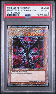 Red-Eyes Black Dragon RA03-EN081 Quarter Century Bonanza 1st Edition PSA 8-image