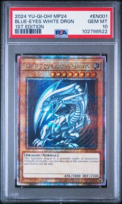 2024 YU-GI-OH! MP24-25TH ANV TIN: DUELING MIRRORS BLUE-EYES WHITE DRAGON PSA 10-image