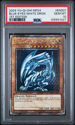 2024 YU-GI-OH! MP24-25TH ANV TIN: DUELING MIRRORS BLUE-EYES WHITE DRAGON PSA 10-image