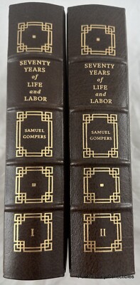 Easton Press Leather 2v Set Seventy Years Of Life and Labor Samuel Gompers-image