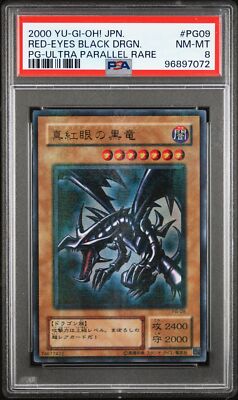2000 YU-GI-OH! JPN PHANTOM GOD ULTRA PARALLEL RARE RED-EYES BLACK DRAGON PSA 8-image