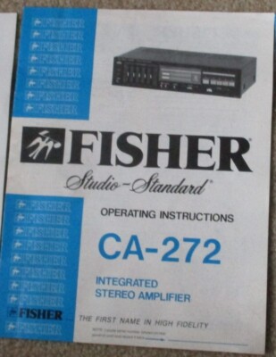 Fisher integrated stereo amplifier CA-272 Operating Instructions manual-image