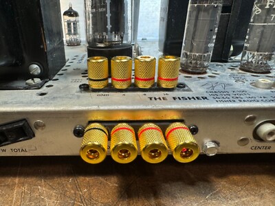 Speaker terminals, binding posts for Fisher receiver-image