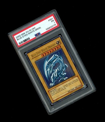 RARE 2002 Yu-Gi-Oh! BLUE EYESE WHITE DRAGON HOLO SDK-001 PSA 1 POOR GRADED (775)-image
