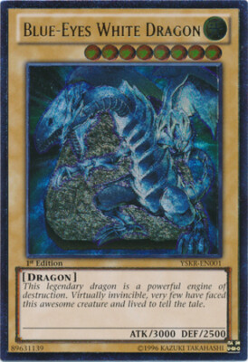 Blue-Eyes White Dragon - YSKR-EN001 - Ultimate Rare - 1st Edition Heavily Played-image