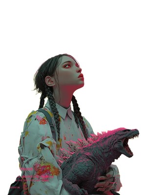 Retro Godzilla Poster Vinyl Car Decal Sticker – Waterproof & UV-Resistant-image