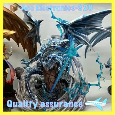 Game Yu-Gi-Oh! Blue-Eyes White Dragon 35cm PVC GK Figure Painted Statue Model-image