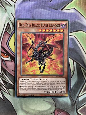 LDK2-ENJ02 Red-Eyes Black Flare Dragon Common 1st Edition NM Yugioh Card-image