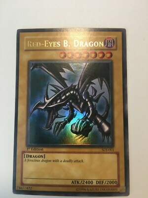 red eyes black dragon 1st edition sdj-001 amazing condition!-image