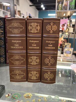 SHAKESPEARE Tragedies, Comedies Histories 3 Vol. Set Easton Press Leather Bound-image