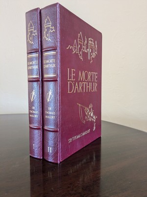 Le Morte D’arthur Easton Press Vol’s 1&2 -Set Leather Bound By Sir Thomas Malory-image