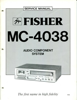Vintage Fisher Service Manual Audio Component System MC-4038-image