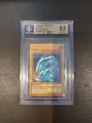Yugioh - Blue-Eyes White Dragon SDK-001 Ultra Rare 2002 BGS 9.5-image