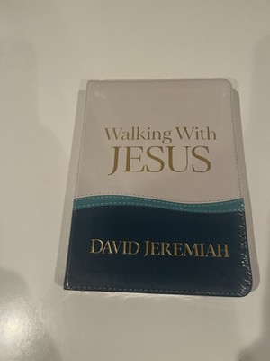 Walking With JESUS Leather Bound Devotional by D. Jeremiah ~New Factory-Sealed~-image