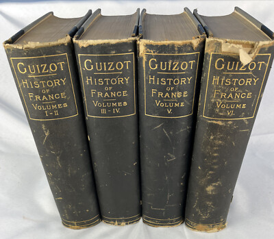 Guizot's History of France - 1868 - Complete 6 Volume Set - Hardcover-image