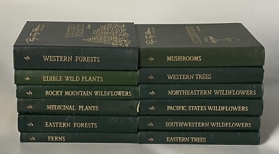 Lot of 12 Roger Tory Peterson Field Guides — Leather Bound Easton Press — Flora-image
