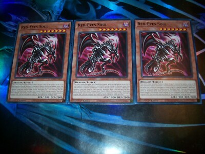 3x Red-Eyes Soul 1st Edition Rare MAZE-EN012 Yu-Gi-Oh!-image