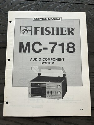 Fisher MC-718 Audio System Turntable Tape Service Manual Vintage OEM Diagrams-image