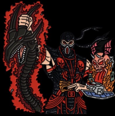 Tony Brimz RED EYES BLACK DRAGON PINS-image