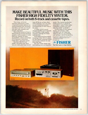 FISHER STEREO SYSTEM Vintage 1970's 8