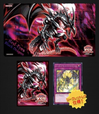 Yu-Gi-Oh! YCSJ YOKOHAMA 2022 Red-Eyes Duel Set Playmat Sleeves Privilege card-image