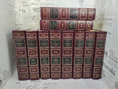 Easton Press WINSTON S. CHURCHILL By Martin Gilbert~10 Volume Set-image