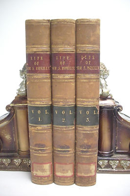 1840 3 Volume Set THE LIFE OF SIR SAMUEL ROMILLY *British Legal Reformer*Whig+++-image