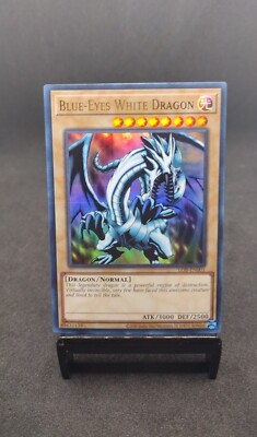 YuGiOh YGO Legend of Blue-Eyes BLUE-EYES WHITE DRAGON Card LOB-001-image