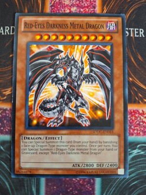 Yu-Gi-Oh! TCG Red-Eyes Darkness Metal Dragon SDDC-EN013 Common Unlimited NM a1/-image