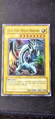 Yu-Gi-Oh! TCG Blue-Eyes White Dragon Legend of Blue Eyes White Dragon LOB-001...-image