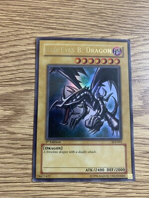 Yugioh Red-Eyes Black Dragon SDJ-001 1st Edition Holo Rare Yu-Gi-Oh!-image