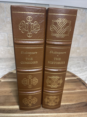 WILLIAM SHAKESPEARE The Histories And Comedies Easton Press Leather 2V Set-image