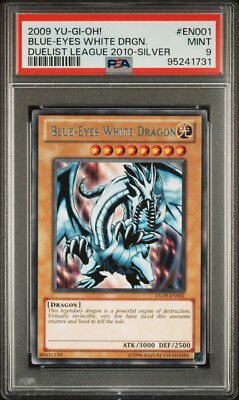 BLUE-EYES WHITE DRAGON PSA 9 2009 YU-GI-Oh! Duelist League Silver DL09-EN001-image
