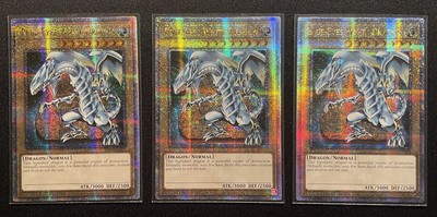 [x3] Blue-Eyes White Dragon - Quarter Century Secret Rare LC01-EN004 - Limited-image