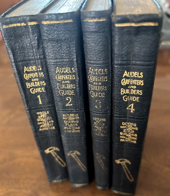 Complete Set of Audels Carpenters and Builders Guide Volumes 1-4, 1st ed. 1923-image