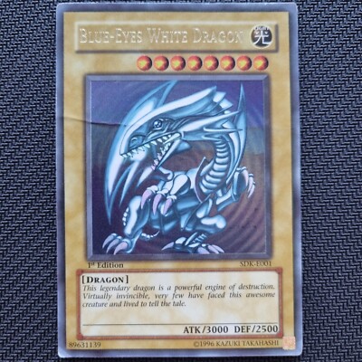 Blue-Eyes White Dragon SDK-E001 Ultra Rare 1st Edition (HP) | Kaiba Deck YuGiOh!-image