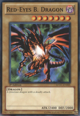 Yugioh! MP Red-Eyes B. Dragon - SDDC-EN005 - Common - 1st Edition Moderately Pla-image