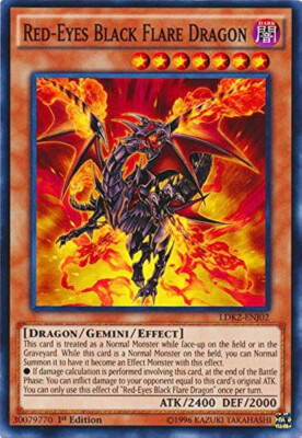 YUGIOH 3x Red-Eyes Flare Dragon x3 - LDK2-ENJ02 - Common Unlimited - NM-image