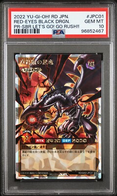PSA 10 Red-Eyes Black Dragon RD/G002-JPC01 Rush Duel Japanese Go Rush Yugioh-image